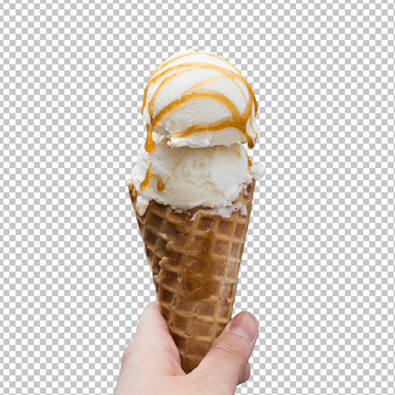Caramel ice cream PNG image