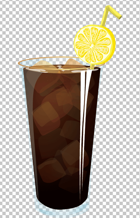 Coco cola Juice glass PNG image