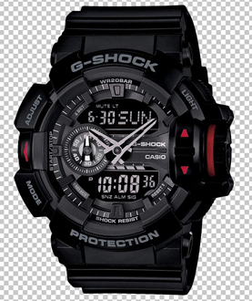 Black G-Shock GA400 watch PNG Image