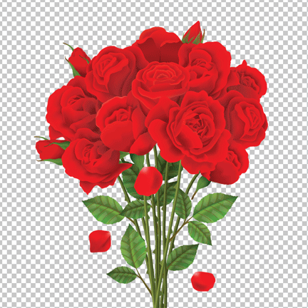 bouquet of red roses png image