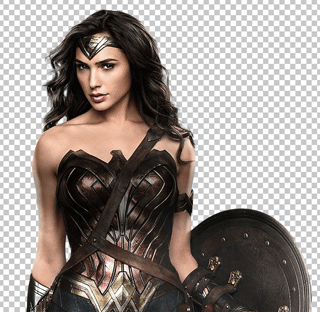 Wonder Woman holding a shield png image