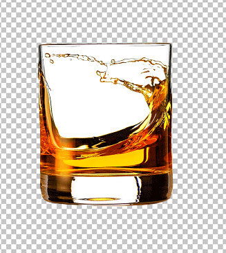 Whiskey glass with whiskey PNG image