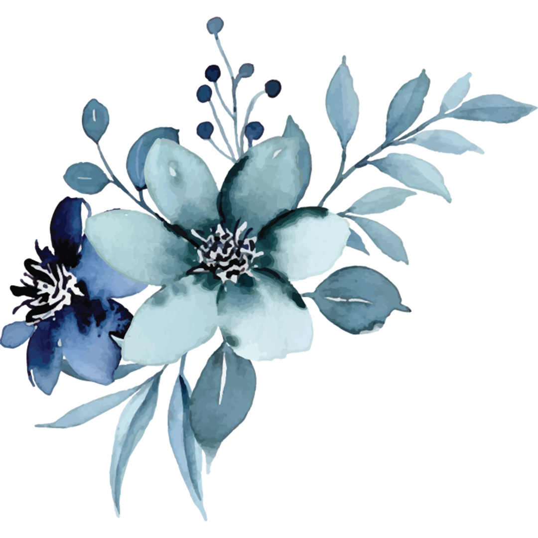 Blue flower PNG image | OngPng