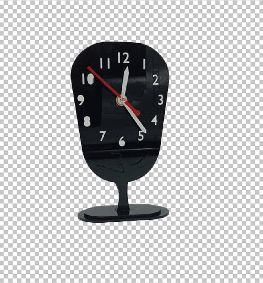 Black clock PNG image