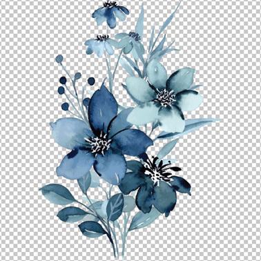 Blue flower Painting PNG image