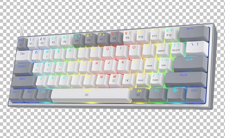 Redragon K617 white keyboard png image