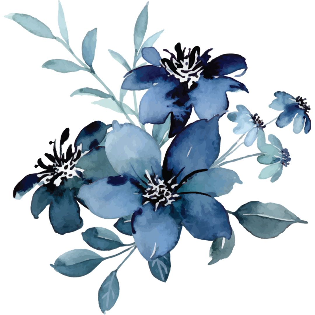Blue flower PNG image | OngPng