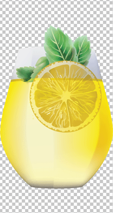 Drinks with a slice of lemon png image