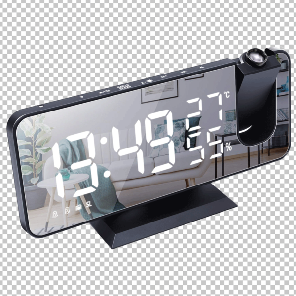 Digital table clock PNG image