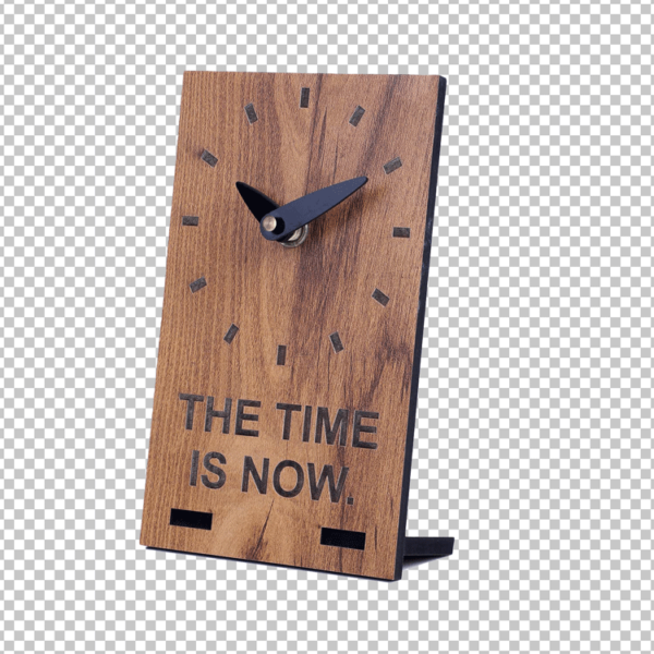 Wooden alarm clock png image