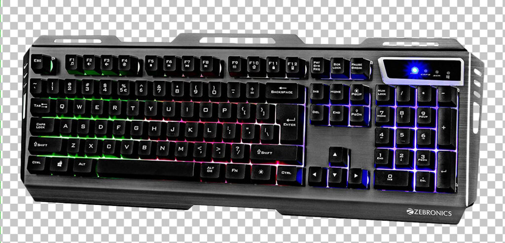 Zebronics gaming Keyboard PNG image