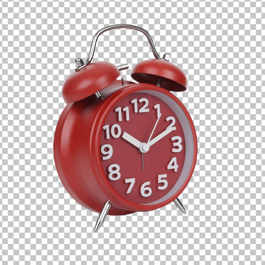 Red alarm clock png image