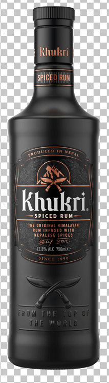 Black Khukri Spiced rum png image