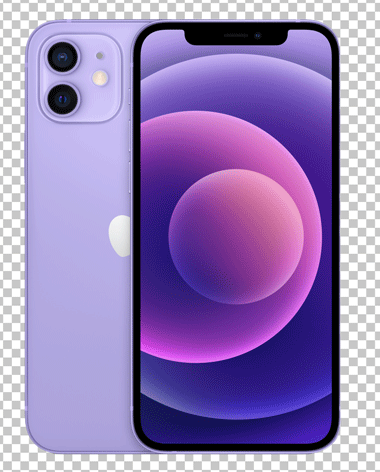 purple iphone 12 png image