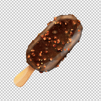 Chocolate crunch popsicle PNG image