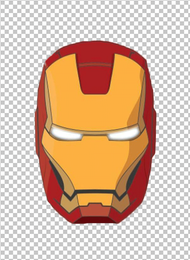 Cartoon Iron Man head png image