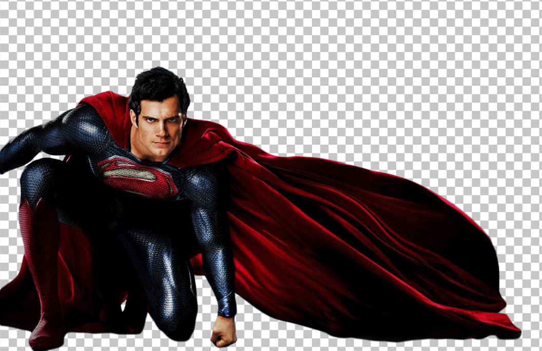 Superman landing pose png image