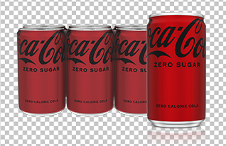 Coca-Cola zero sugar cans PNG Image