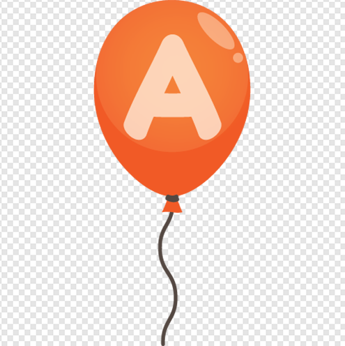 Letter A balloon png Image