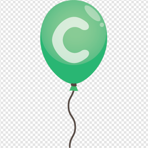 Letter C balloon png Image