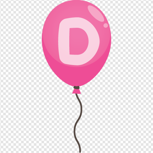Letter D balloon png Image
