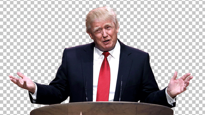 Donald Trump speaking png image