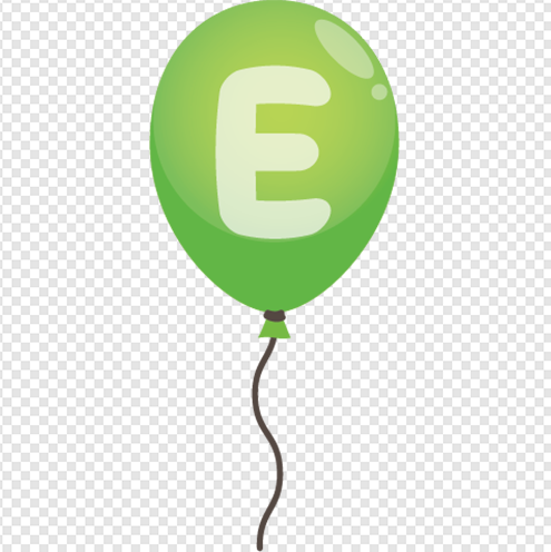 Letter E balloon png Image