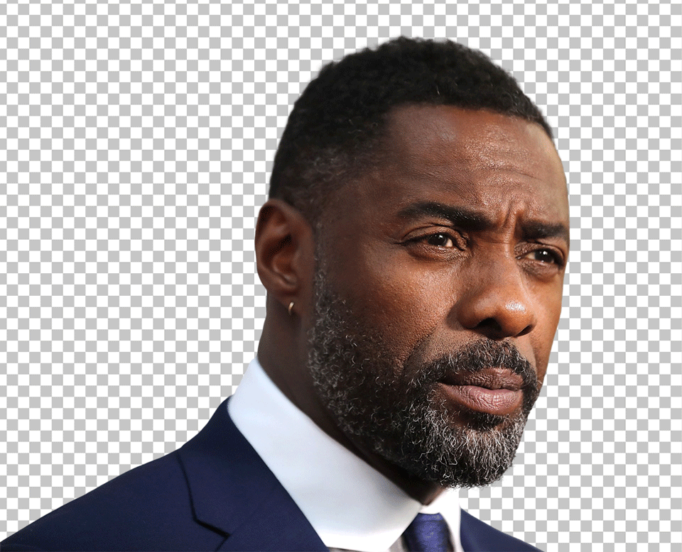 Idris Elba wearing a suit png image