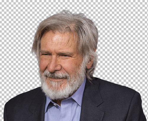 Harrison Ford with white hair and white beard png image