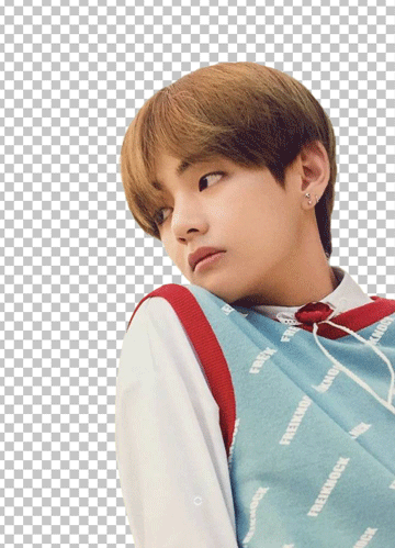 Cute Kim Tae-hyung and looking side png Image