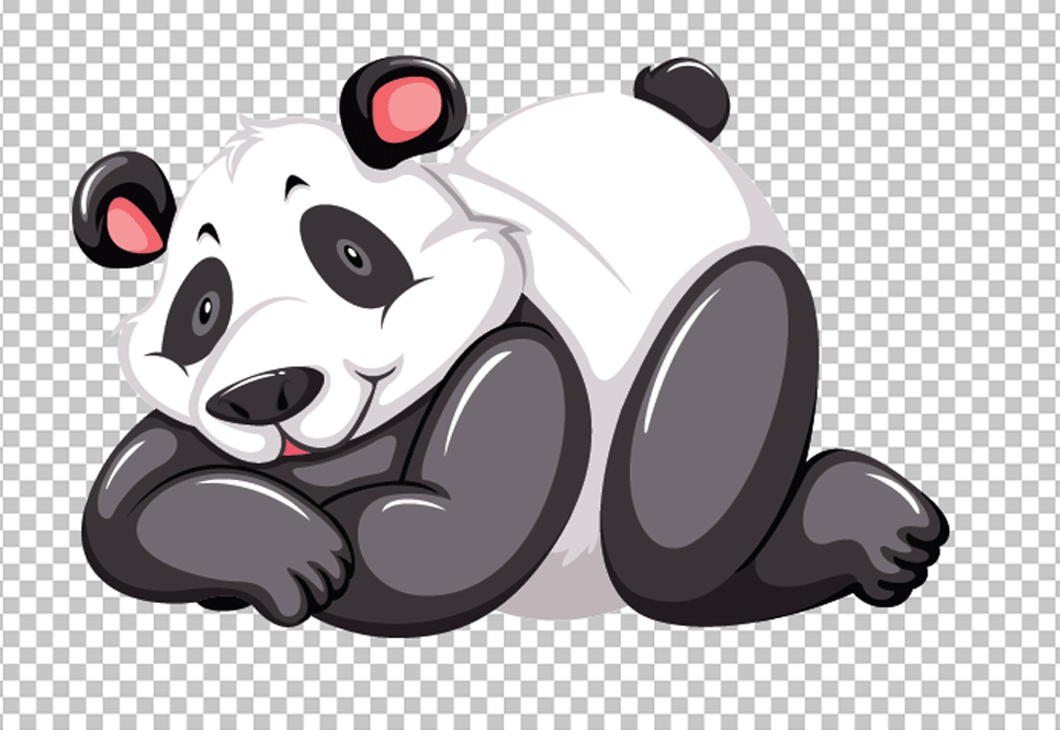Cartoon Panda sleeping png image