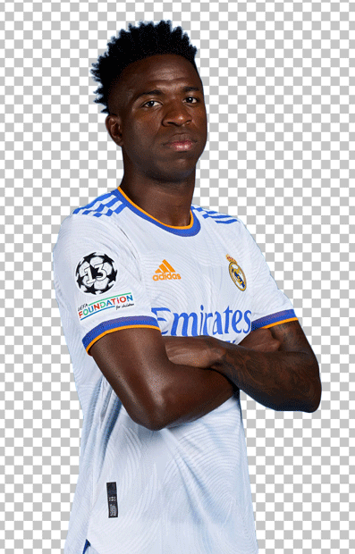 Vinicius junior in real Madrid jersey png image