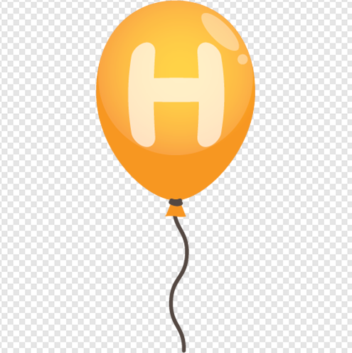 Letter H balloon png Image