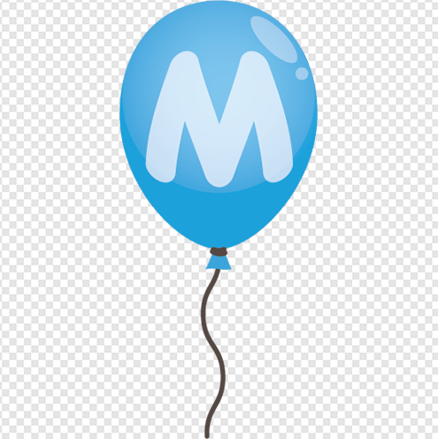 Letter M balloon png Image