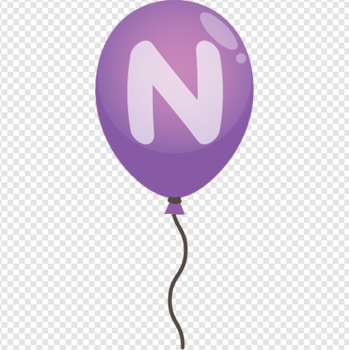 Letter N balloon png Image