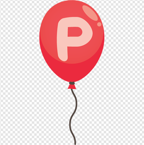 Letter P balloon png Image