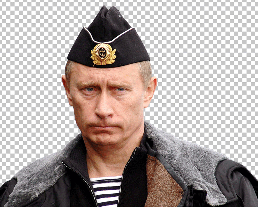 Putin younger in military uniform png image