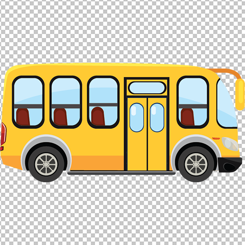 School Bus Cartoon Vehicle PNG Image