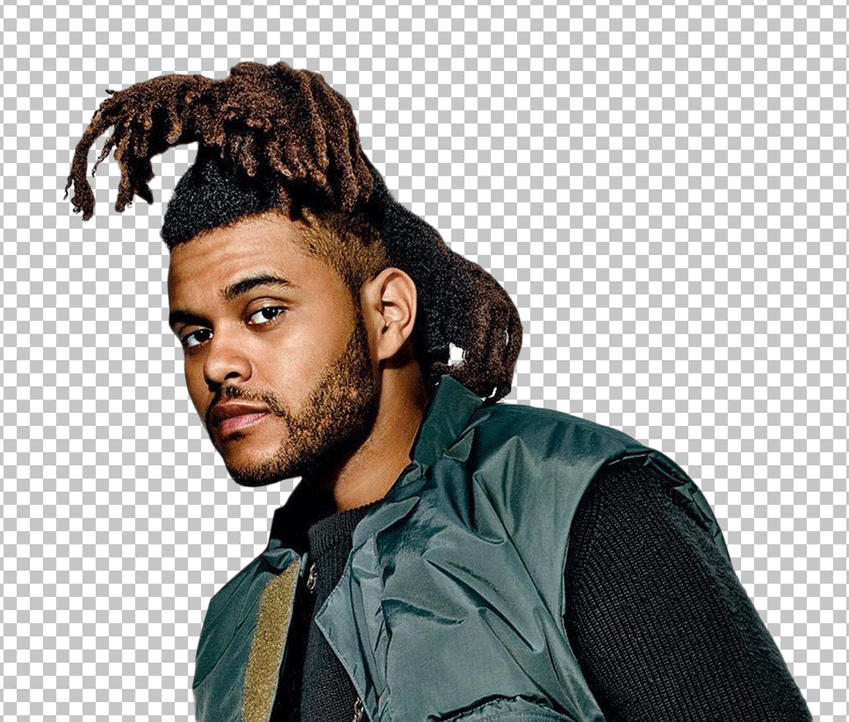 the weeknd smiling with dread locks png image