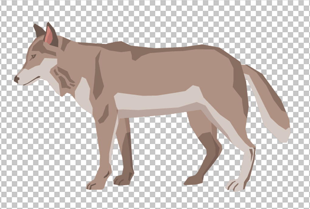 Cartoon wolf png image