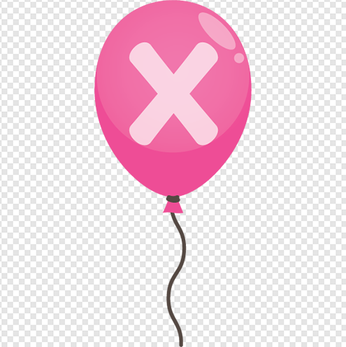 Letter X balloon png Image