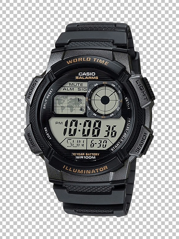 Casio 5 alarms watch png image