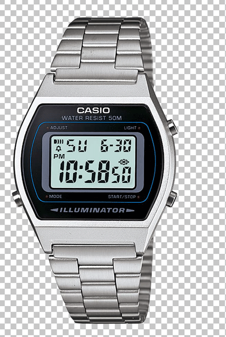 Sliver Casio watch png image