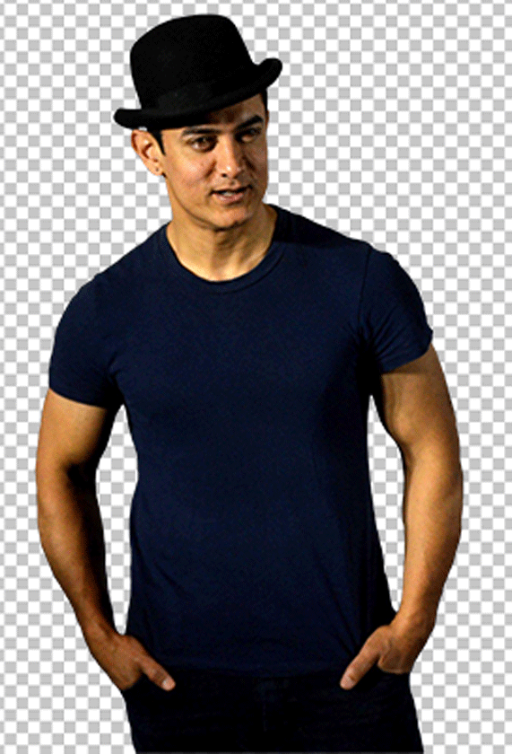 Amir khan in hat and black t-shirt png image