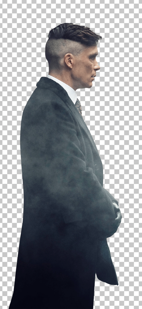 Cillian murphy in Black Suit and Tie Standing in Front of Dark Background