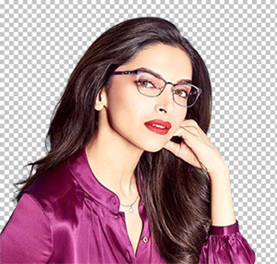 Deepika Padukone wearing glasses and pink dress png image