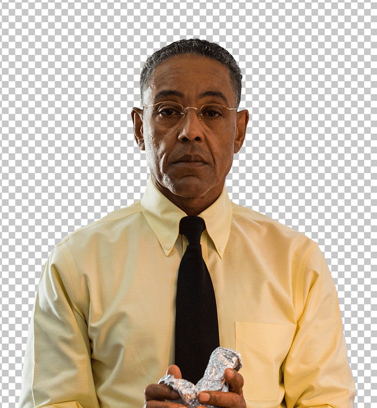 Giancarlo Esposito Wearing Yellow Shirt and black tie and waring sunglasses png image