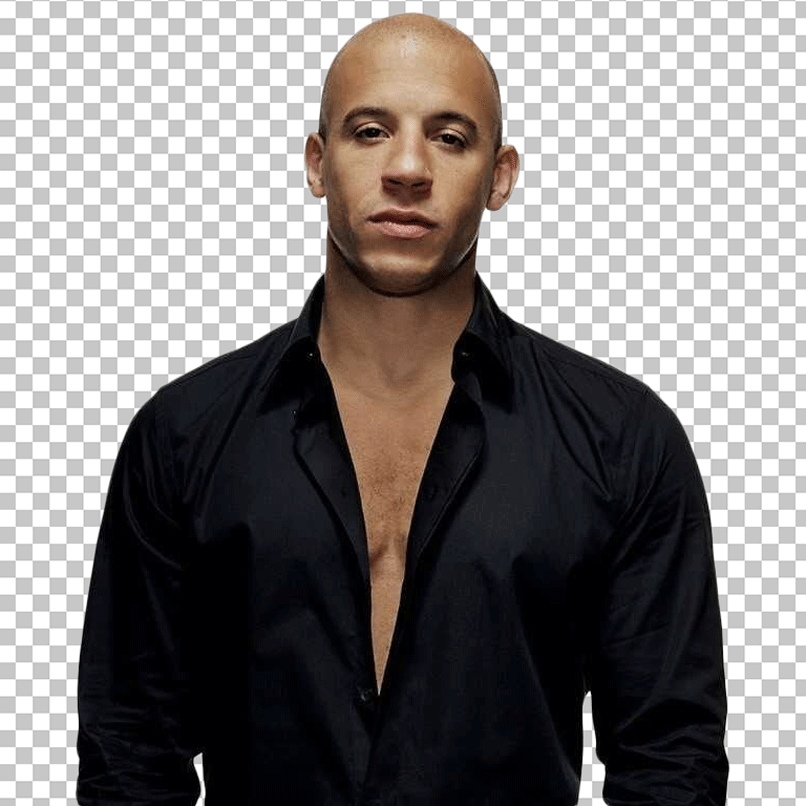 Vin diesel wearing black shirt png image