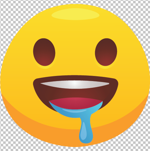 Drooling face png image