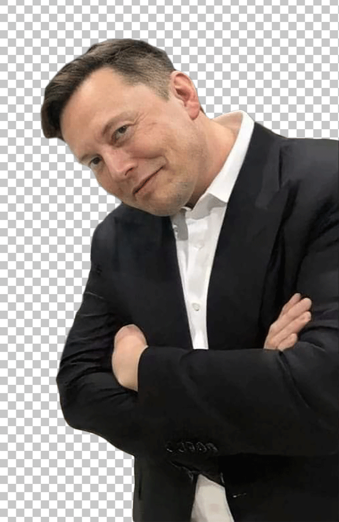 Elon Musk with arms crossed PNG Image